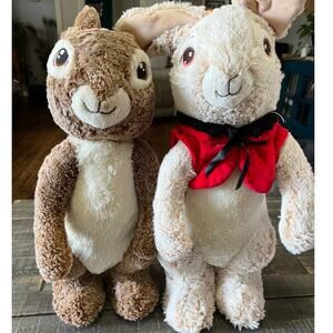 DanDee Peter Rabbit Door Greeter Plush Set‎ OF 2 Easter Decor 25" Stuffed Animal